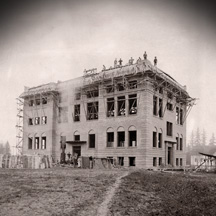 Photo of the construction of Woodmar Hall