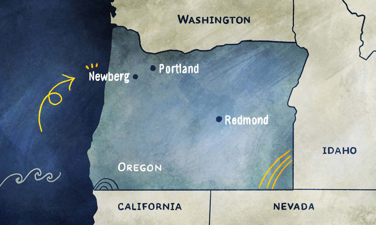 Map of Oregon