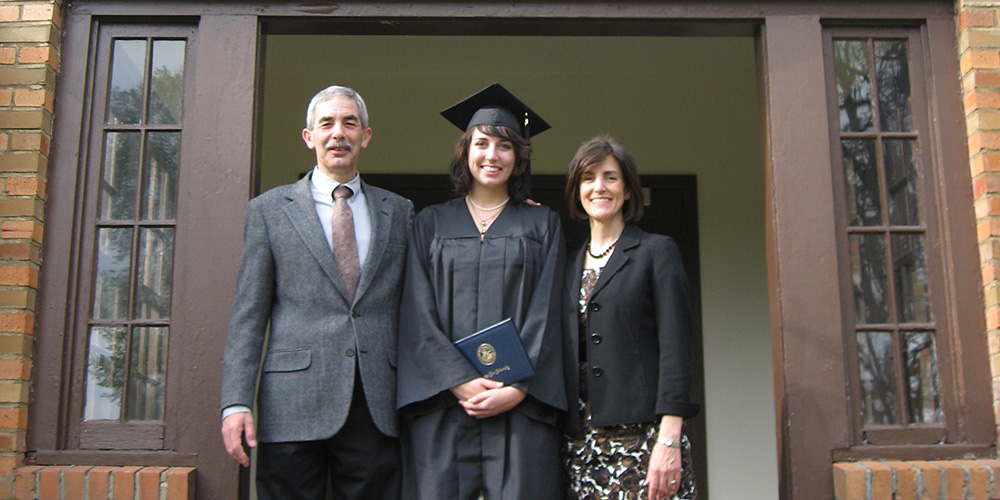 Marcu family poses with graduate