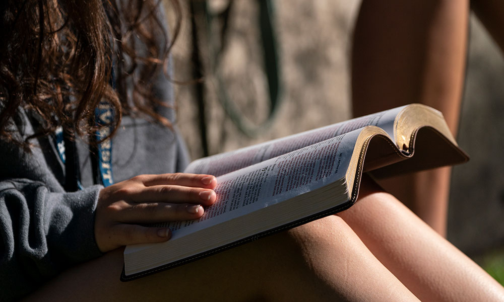 Student with Bible