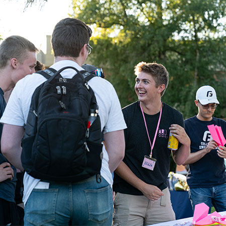 Students interact with each other at Clubs Fair