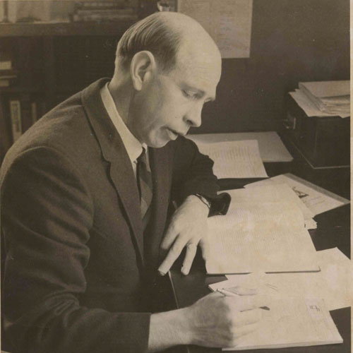 Roberts as a young man writes a letter