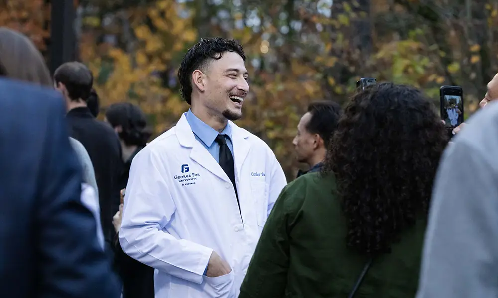 Carlos Barajas in labcoat