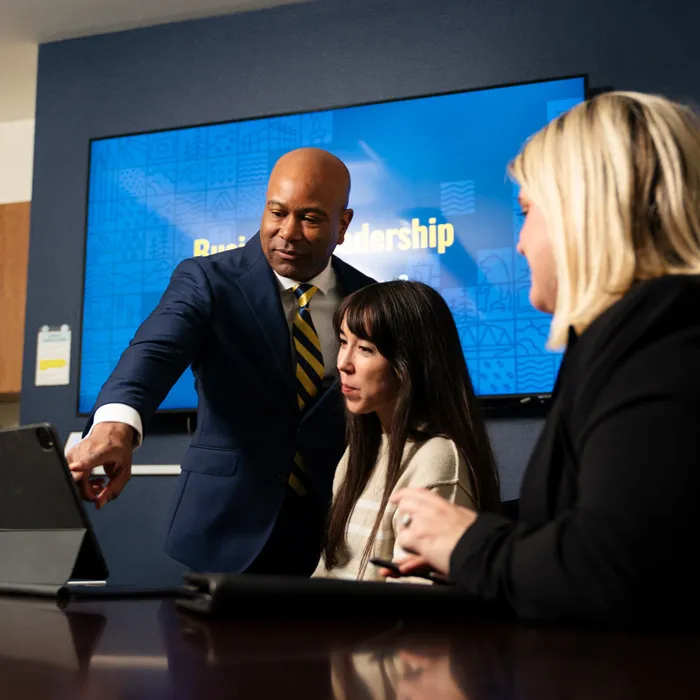 Business students at a networking events