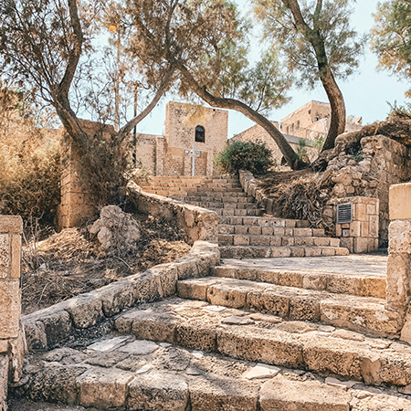 Stone stairway in Israel