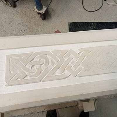 Celtic cross carving