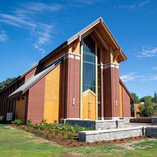 The chapel on a sunny day