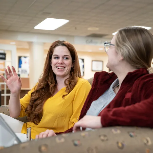 Psyd students chat with each other